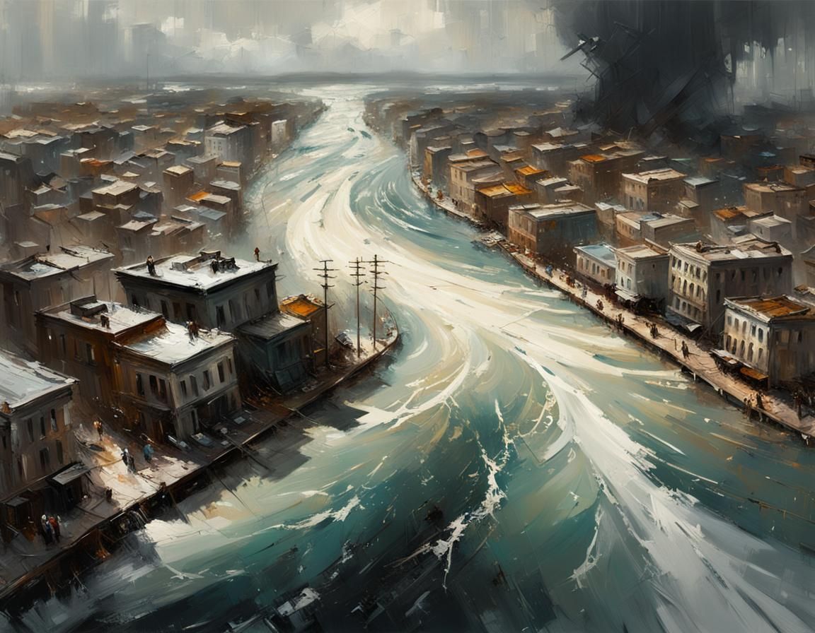 Storm Flood in the City