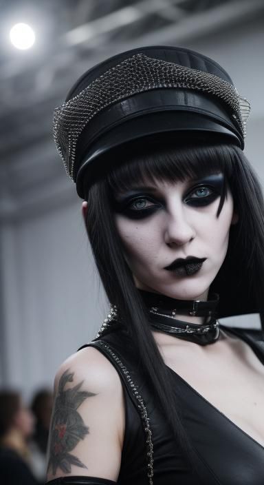 Industrial Goth Cosplay at Paris Fashion Show