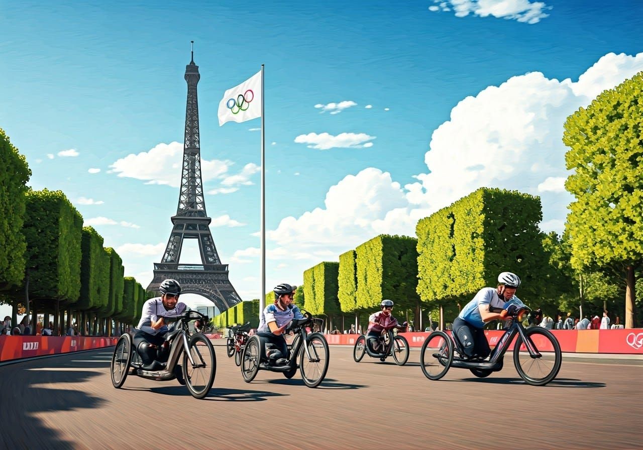 Paralympic Handbike Race Paris 2024🚲🧑‍🦽💪