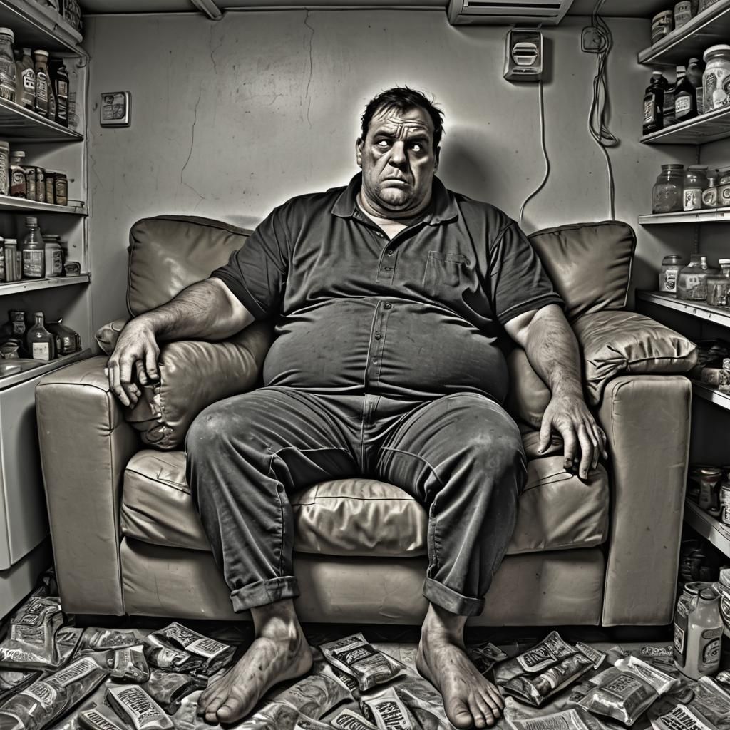 Dystopian Fridge Disaster: Hyperrealistic Horror Scene