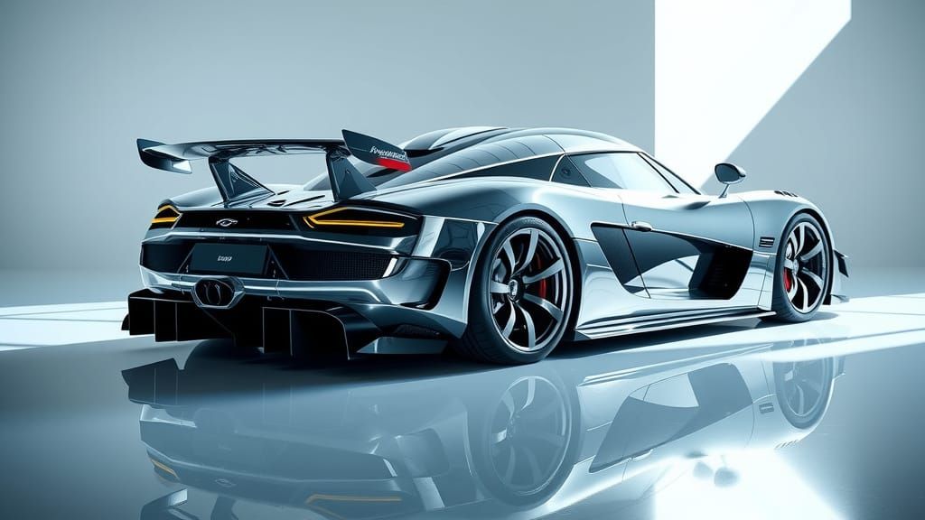 Transparent Glass Koenigsegg Agera in Futuristic Style