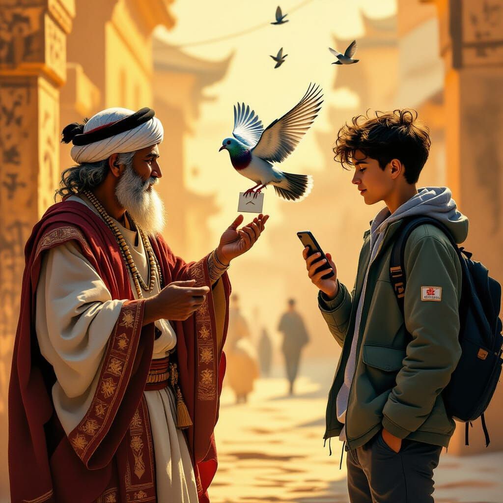 Old Meets New: Carrier Pigeon vs Smartphone