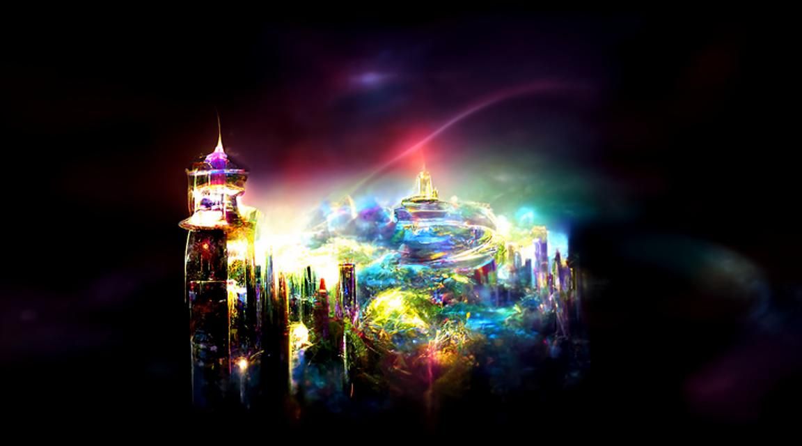 Magic Sci-Fi Tower in Multiverse Colors