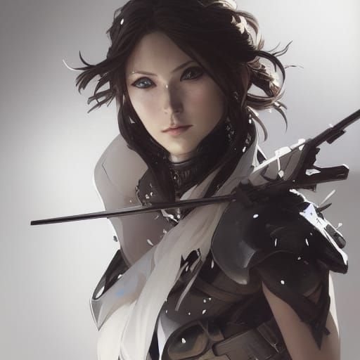 Elven Assassin Portrait in Digital Painting Style