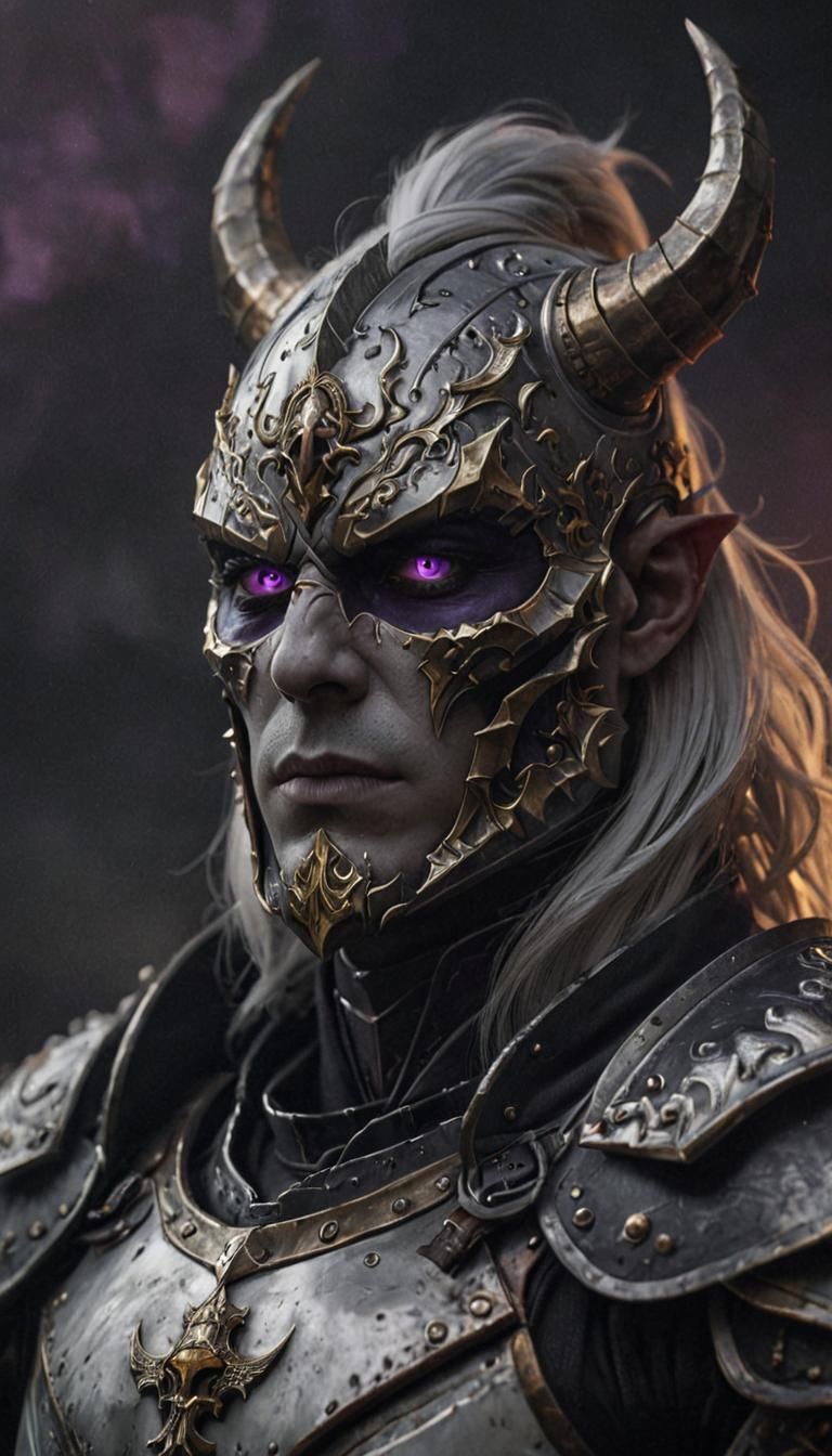 Youthful Warrior Portrait in Fantasycore Style