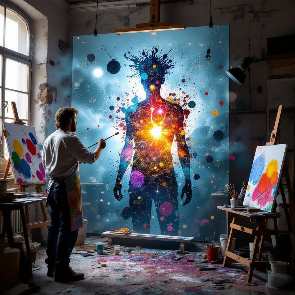 Artist's Inner World: 3D Art Studio Revealed