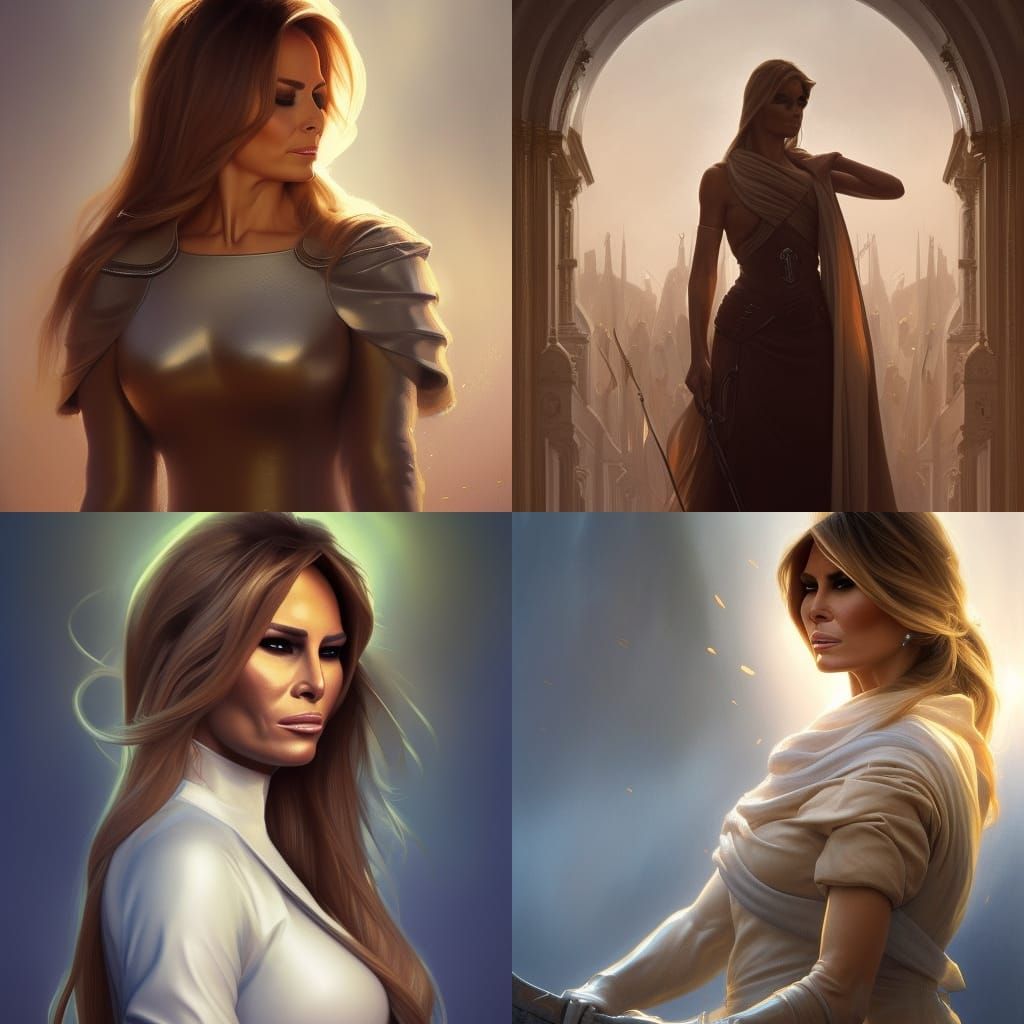 Melania Trump and Joan of Arc Portrait
