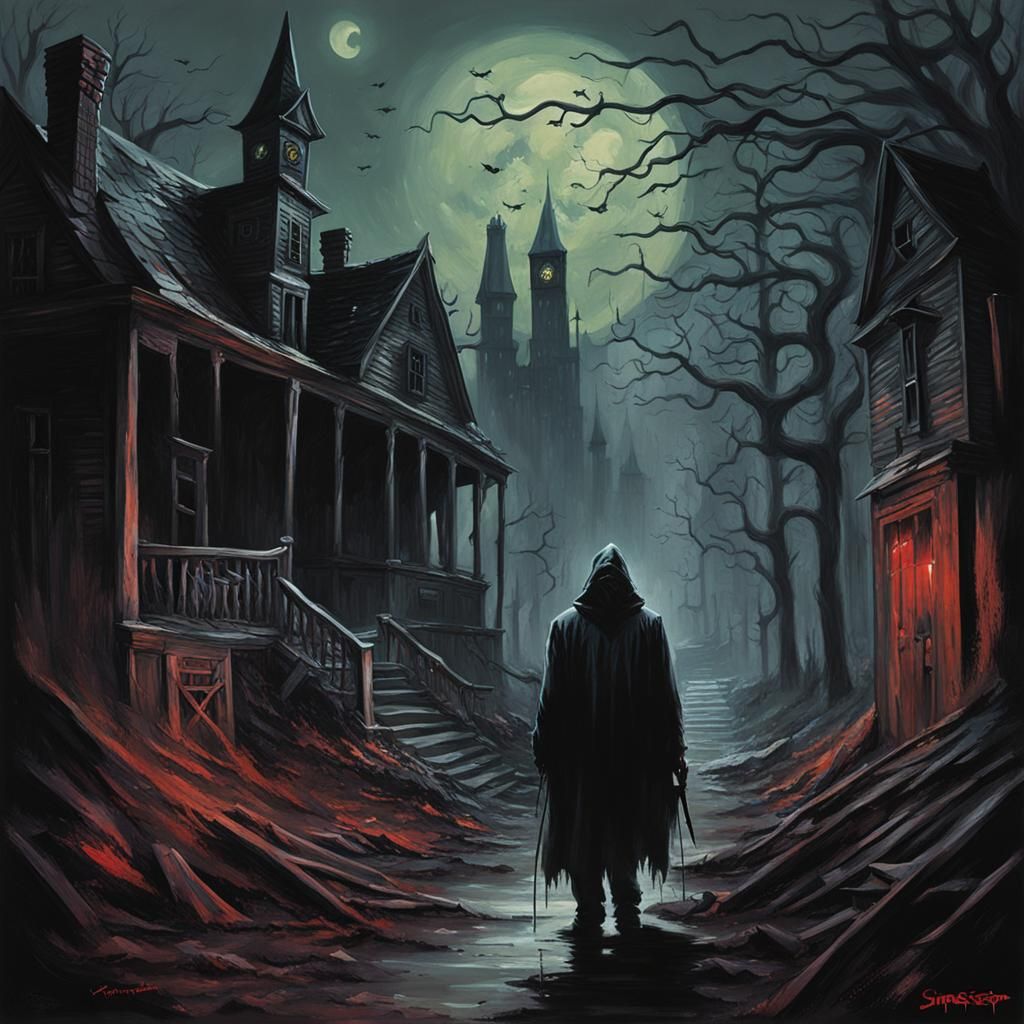 Sinister Horrorscape in Dark Fantasy Style