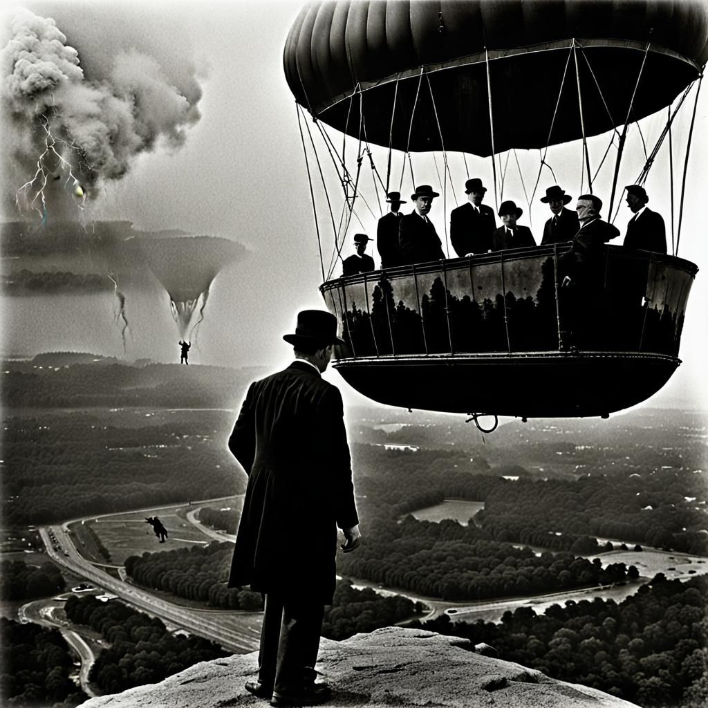 Lovecraft Directs Old Ones from Lightning Airship