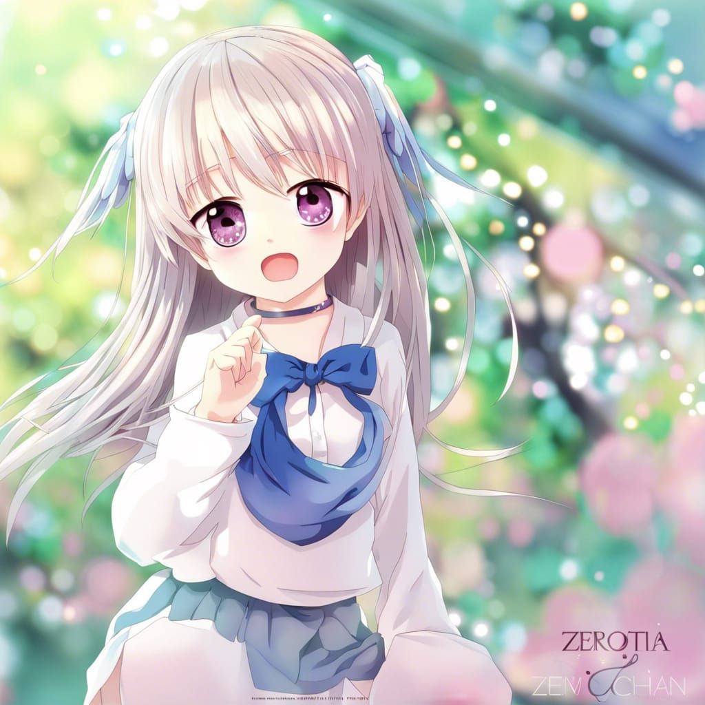 Cute Anime Girl in Key Visual Style