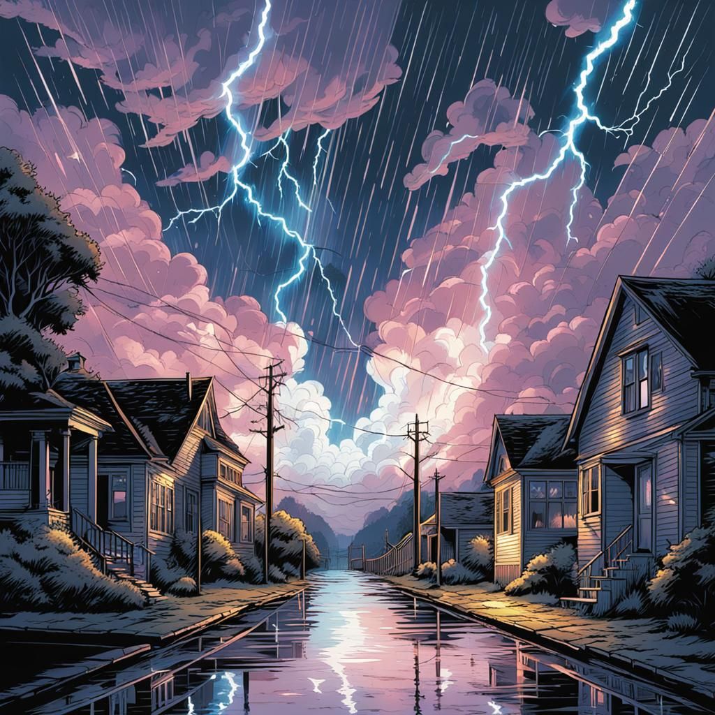 Stormy Sky Comic Book Art