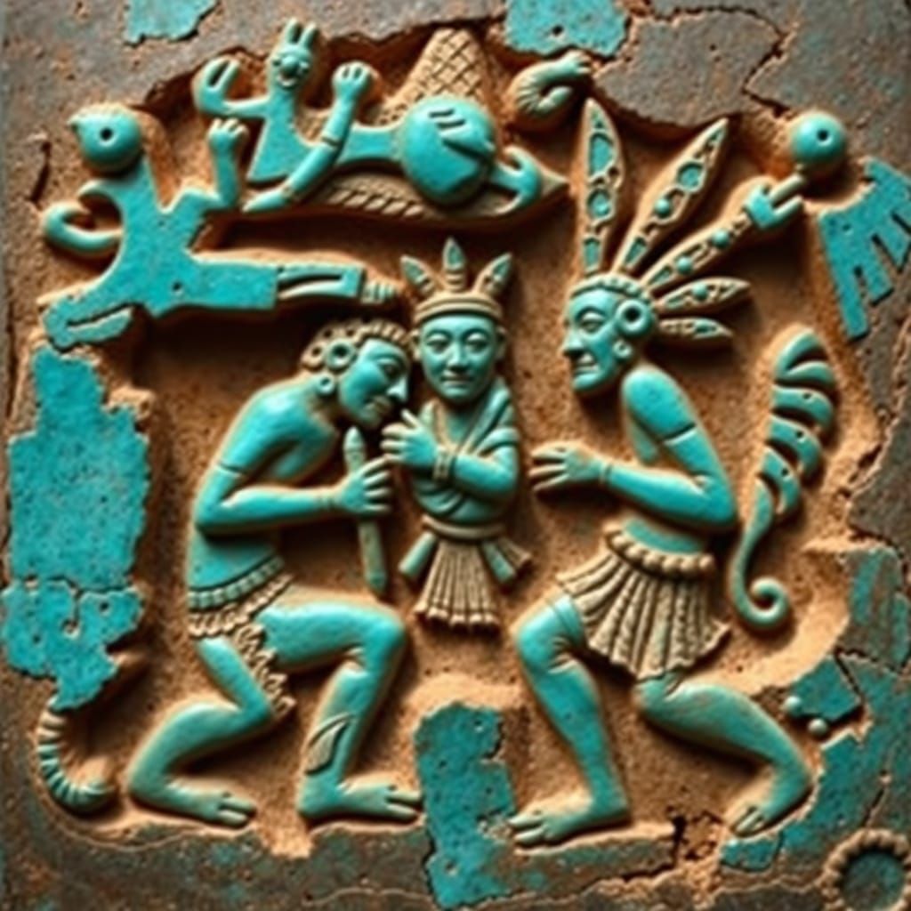 Archaic Turquoise Carvings: Tribal Relief Art