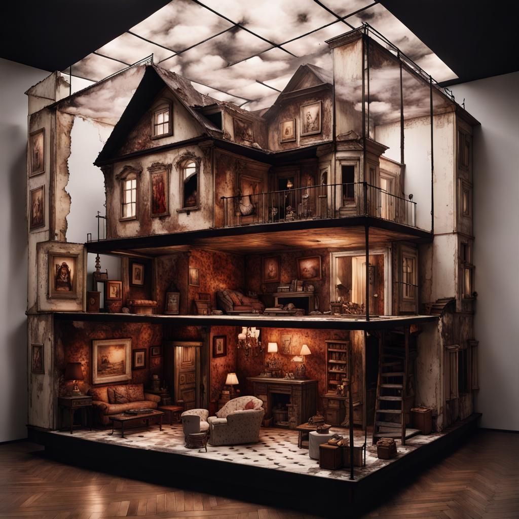 Terrifyingly Sweet Dollhouse Dominated by Liquid Clouds