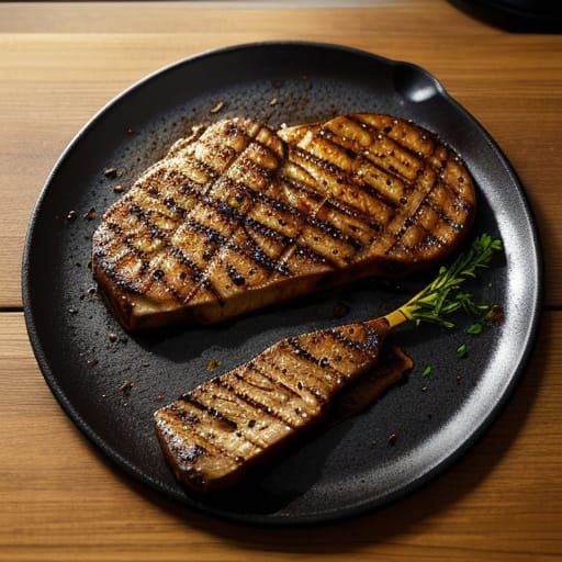 Delicious Steak with Sizzling Grill Marks, Food Photography