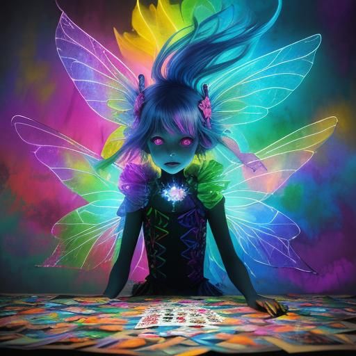 Rainbow Fairy in Surrealist Children's Art