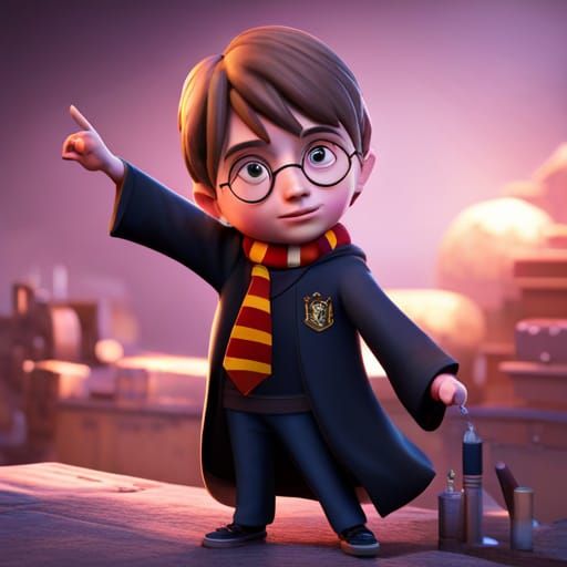 Harry Potter in Pixar Style: 3D Digital Art
