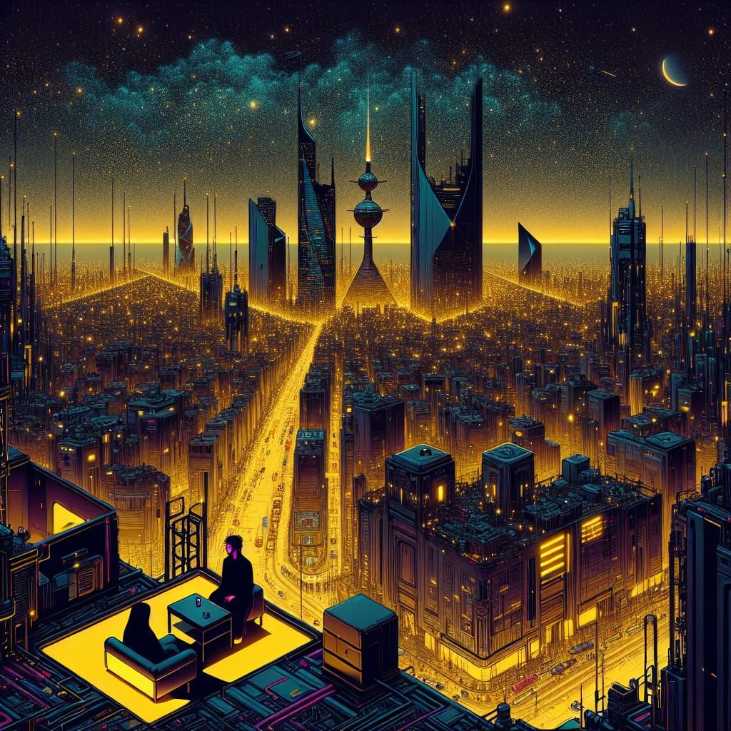 Futuristic Kuwait City in Cybertron Style, 8K