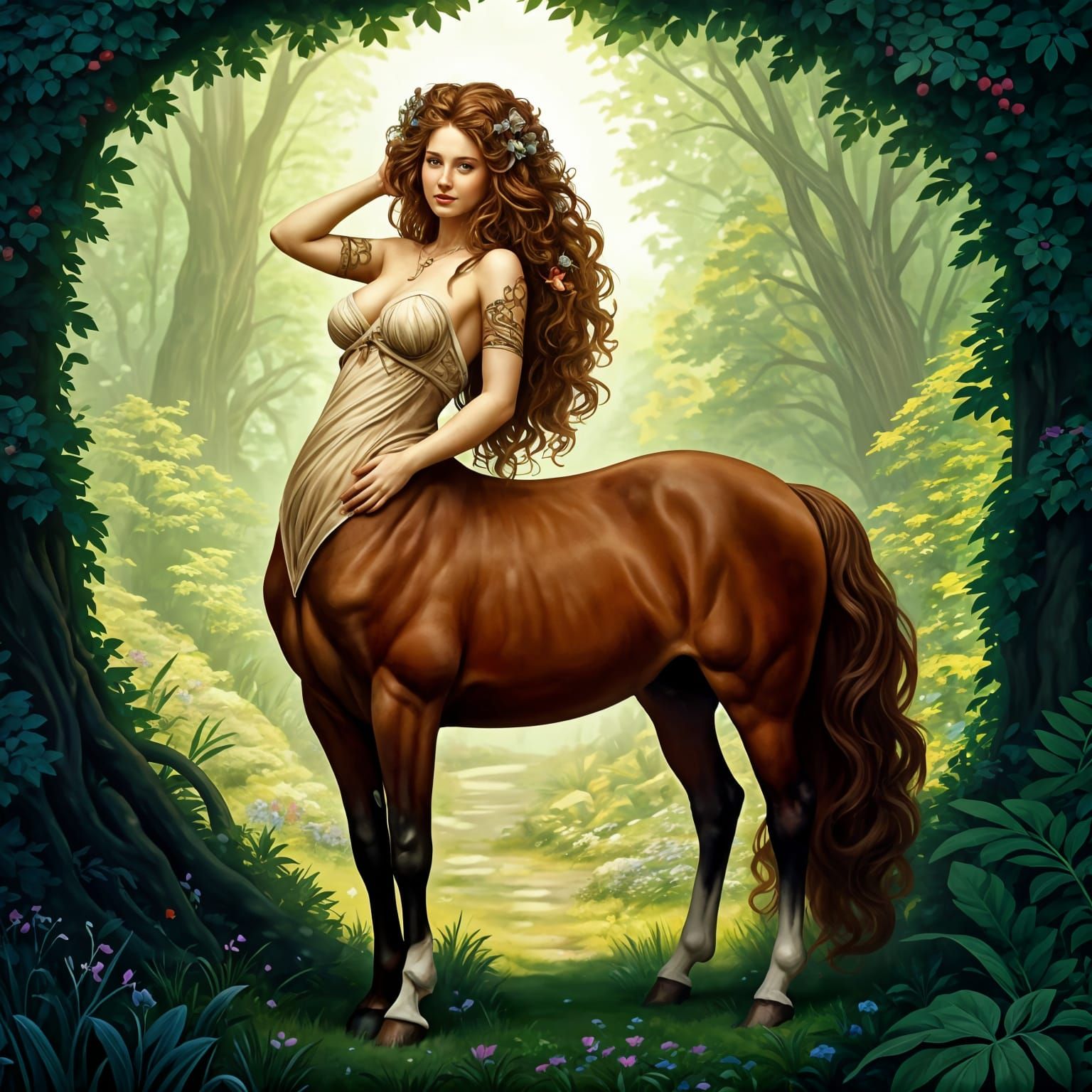 Playful Centaur Woman