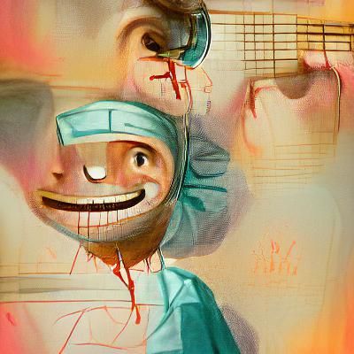 Creepy Surgeon Illustration