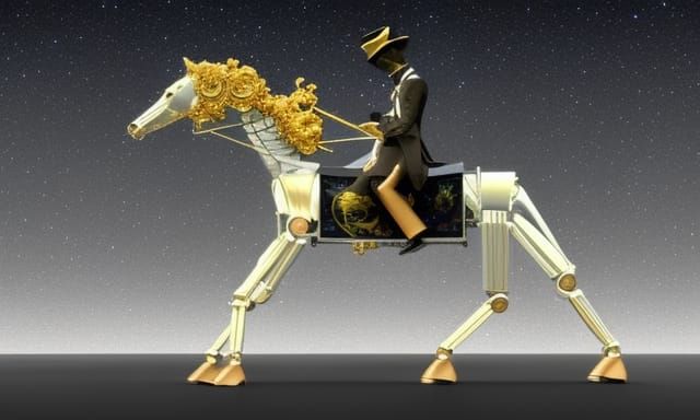 Robotic Horse and Automaton in Baroque Style