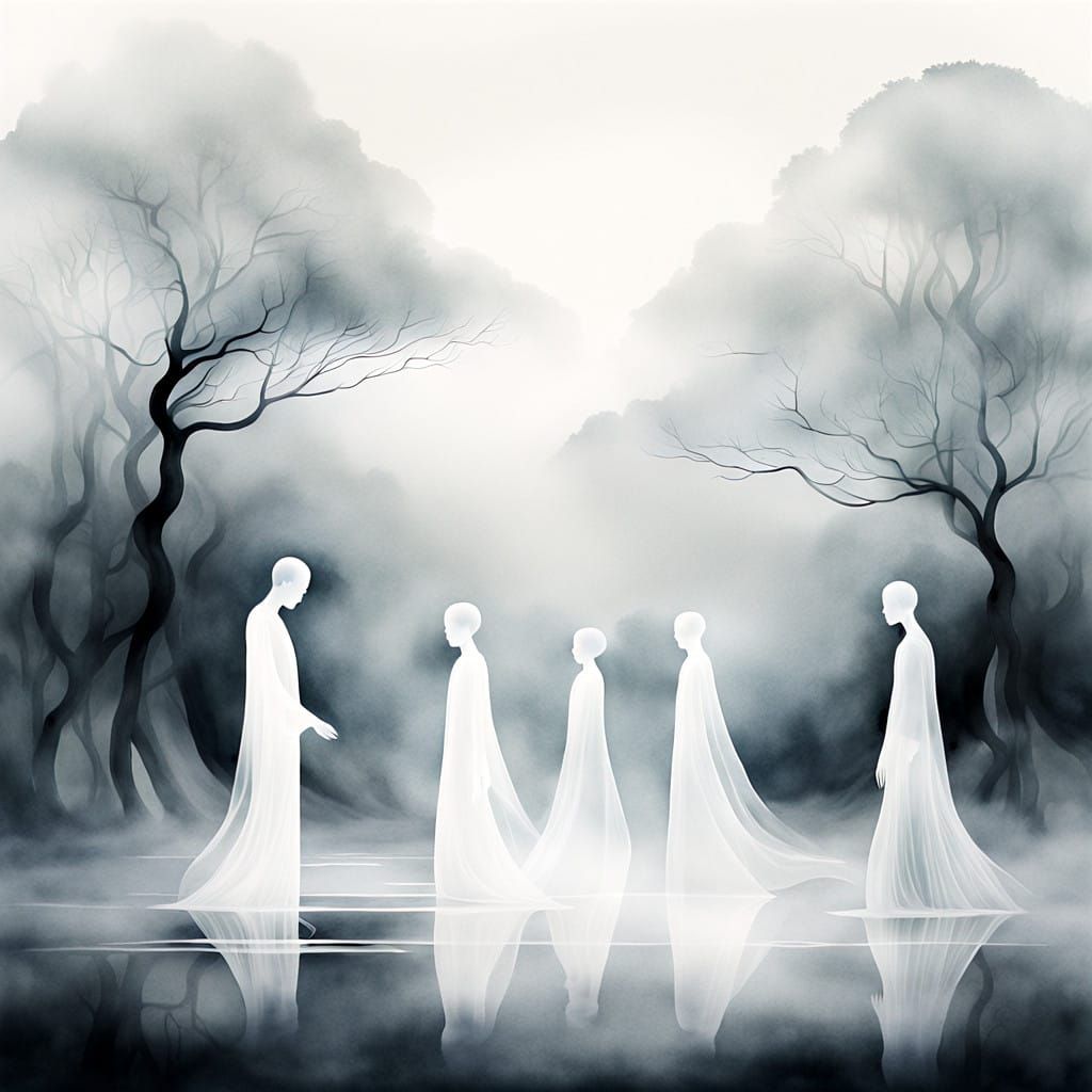 Ethereal Watercolor Dreamscapes in Modern Fusion Style