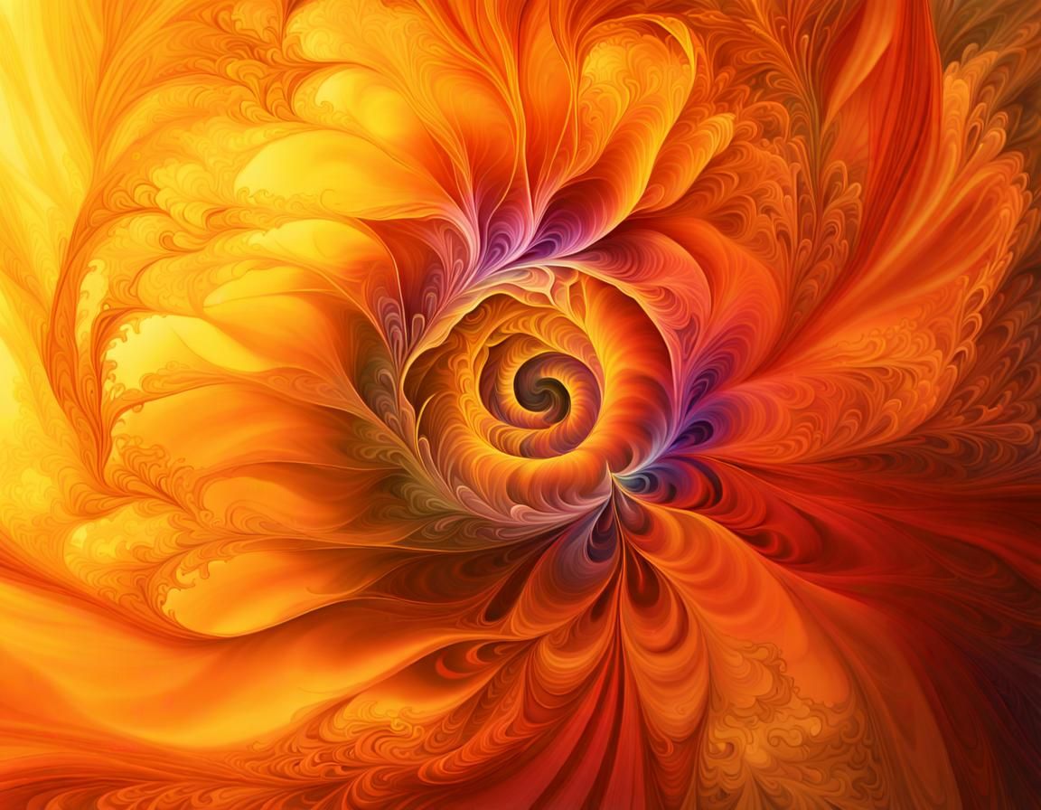Luminescent Bloom in Mystic Realm: Fractal Art