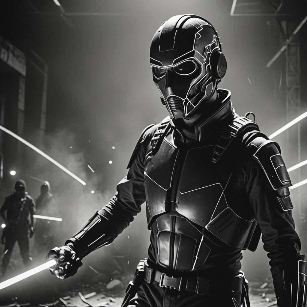 Monochrome Assassin with Electric Powers