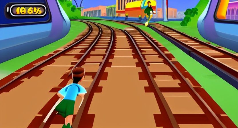 AI Generated Subway Surfer Cartoon