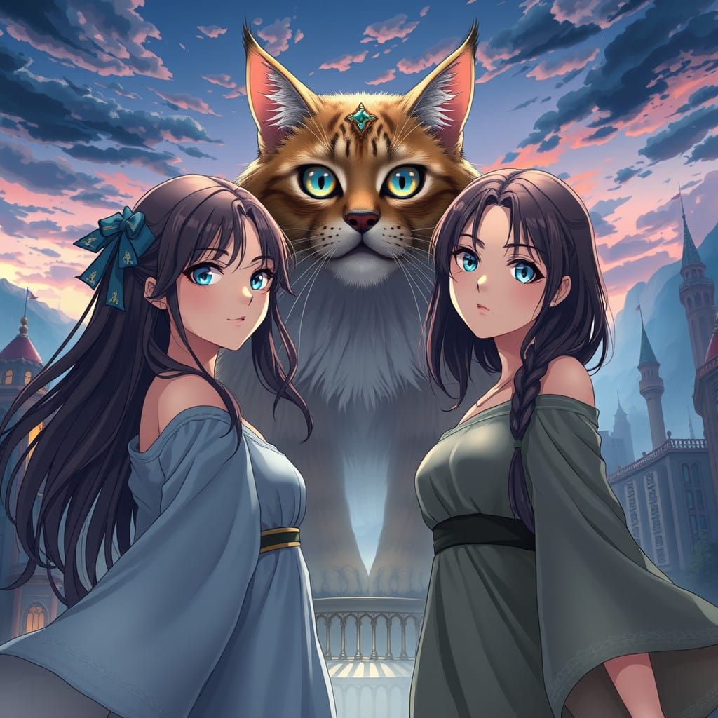 Majestic Gothic City by Twilight, Inspiring Anime Wallpaper