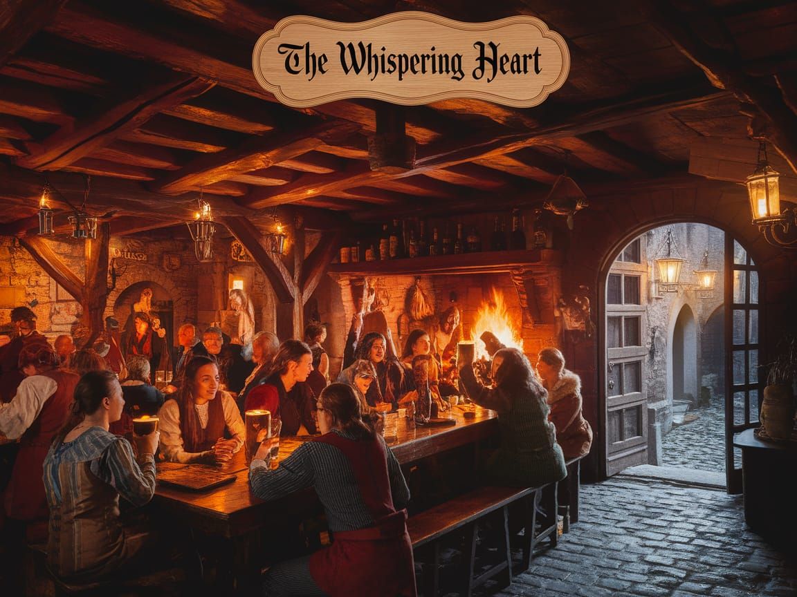 Warm Tavern Interior: Magical Realism Fantasy Art