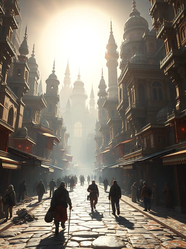 Ancient Alien City Basked in White Dwarf Starlight