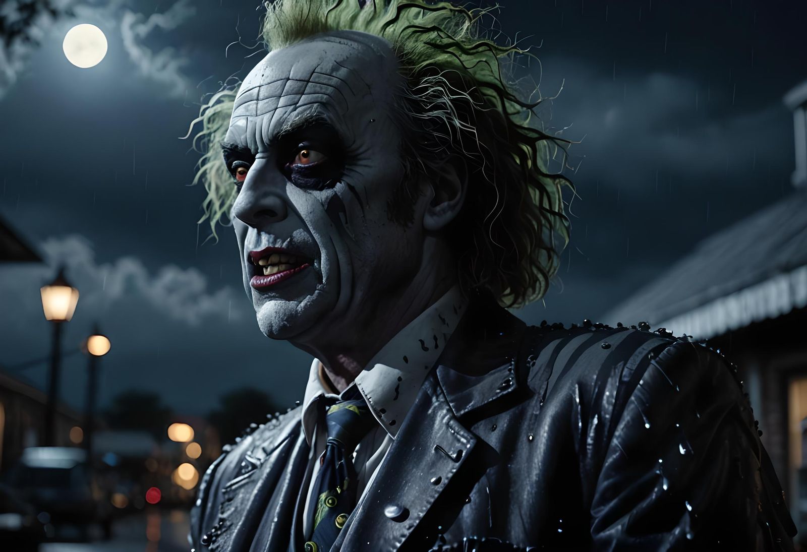Michael Keaton as Beetlejuice in Photorealistic Style