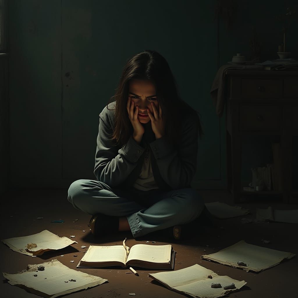 Melancholic Self-Reflection in the Style of Classic Masters