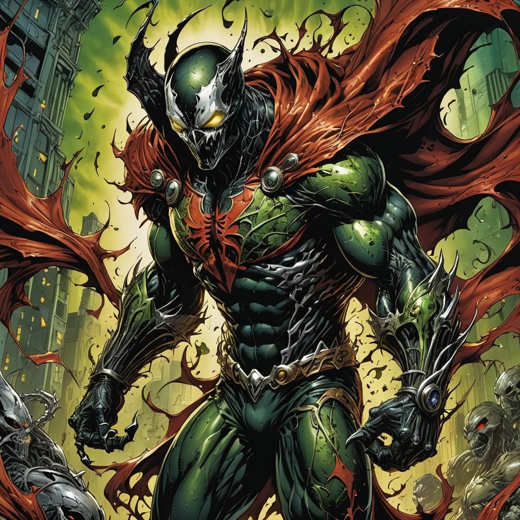 Hyperrealistic Spawn Concept Art in Comic Style