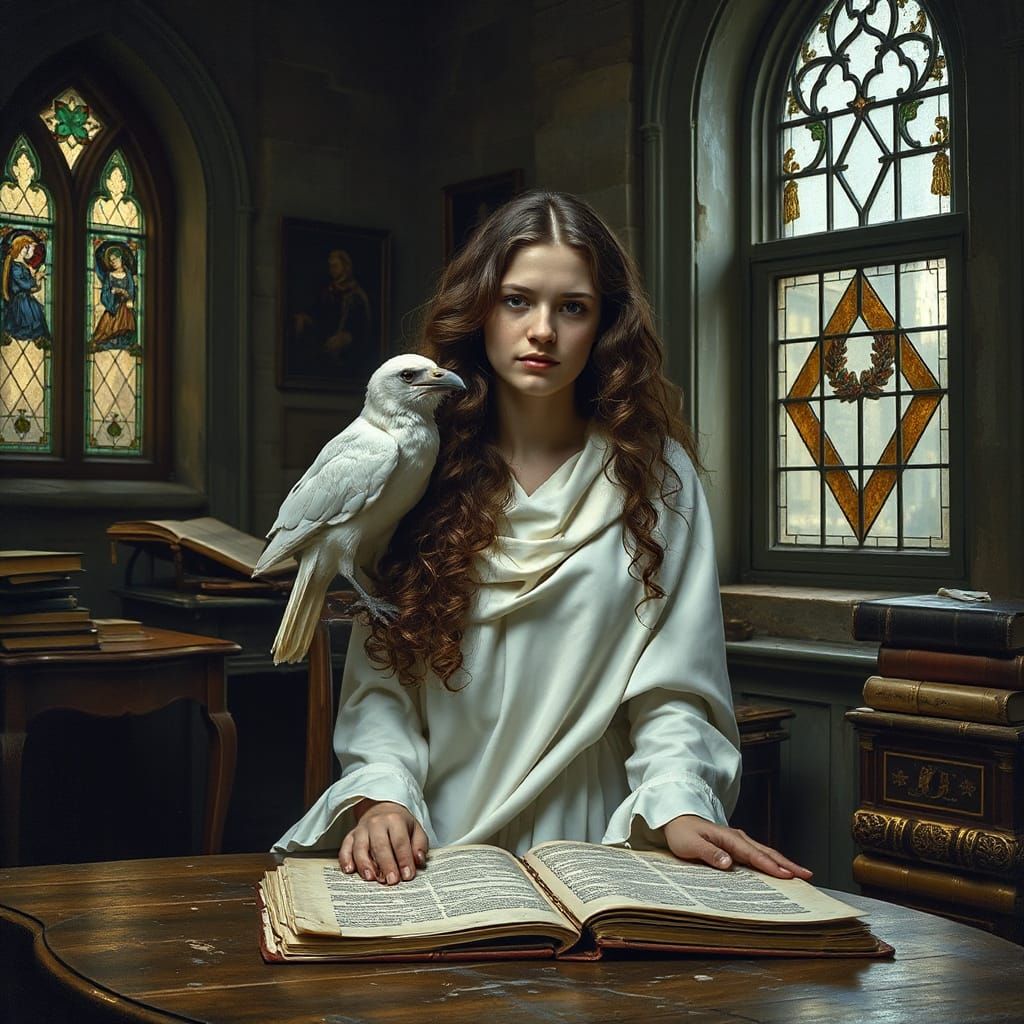 Mystical Study of Coronis with Raven