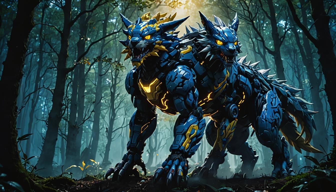 Quadruped Weregururmon digimon