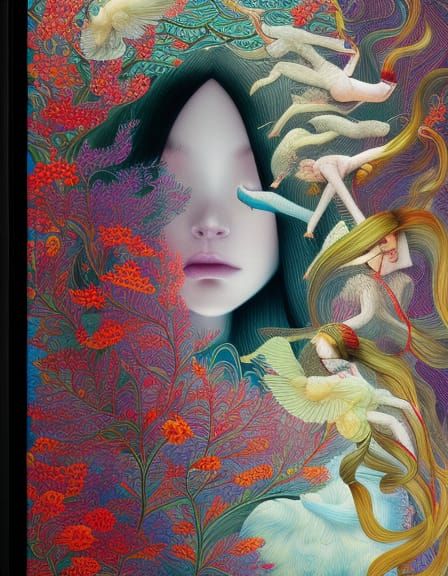 Mountain View Fashion Illustration in Rich Colors