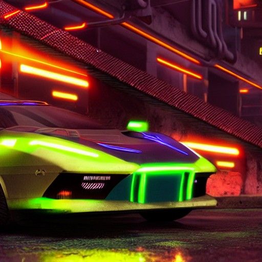 Octane in Cyberpunk Neon Cityscape