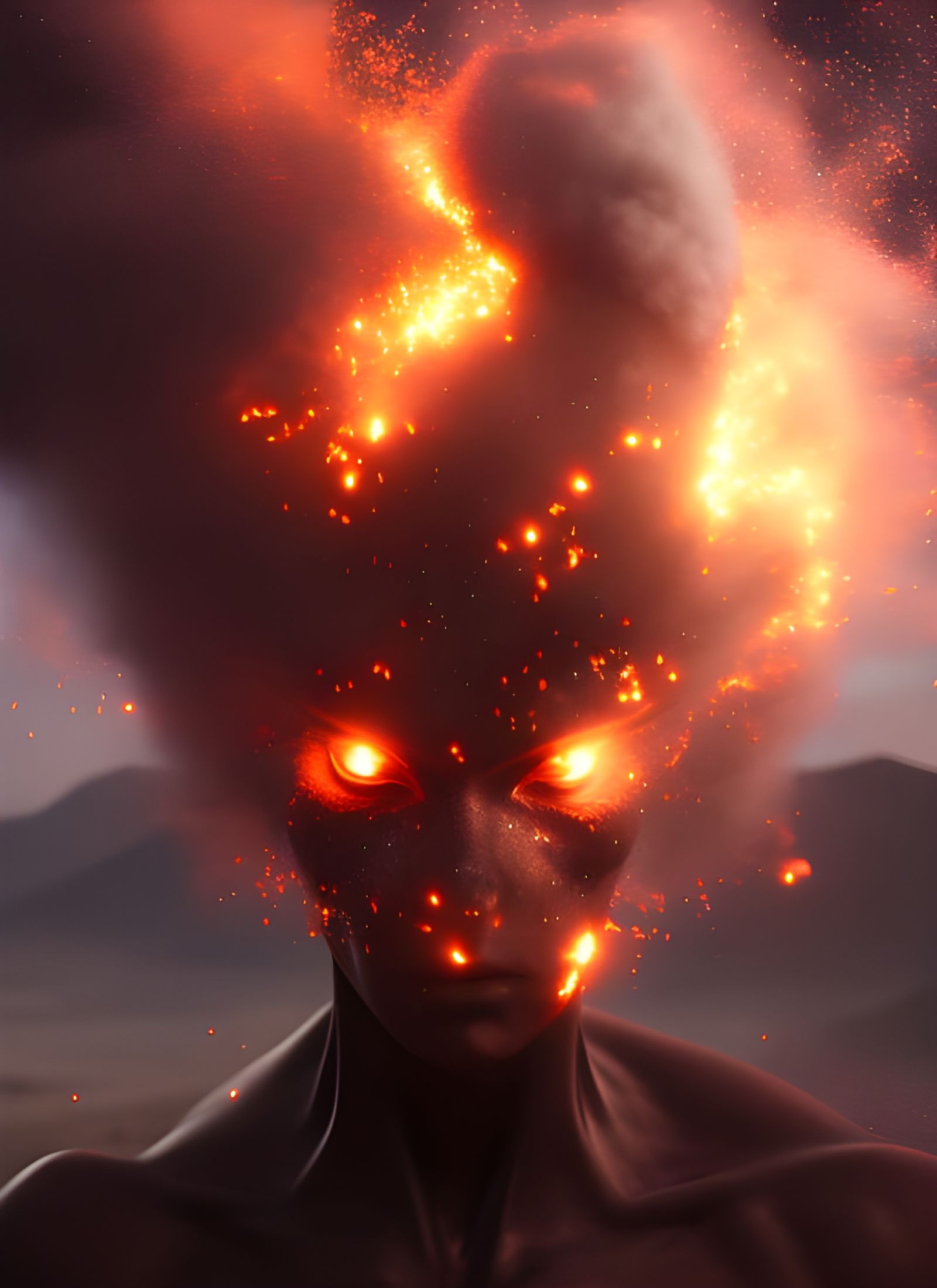 Eruption of Eyes: Hyperreal Animal Volcano