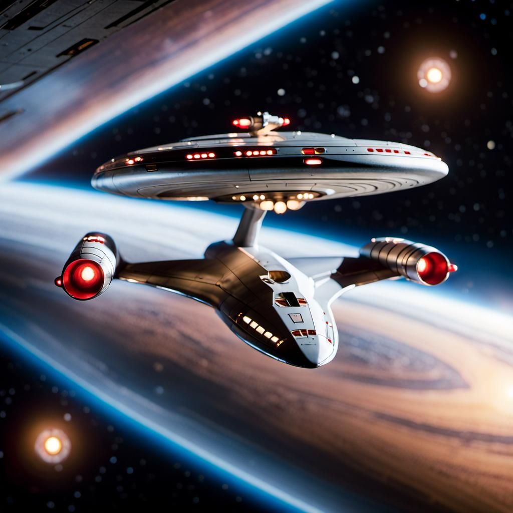Star Trek Starfleet Starship in Space