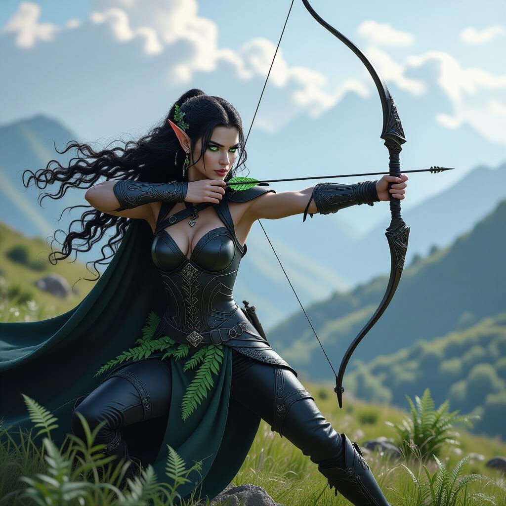 Dark Angel Rogue Readying Her Bow