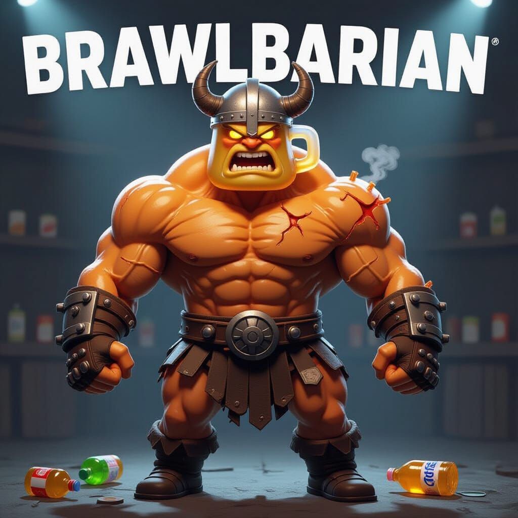 Brawlbarian: Sports Drink Warrior Concept Art