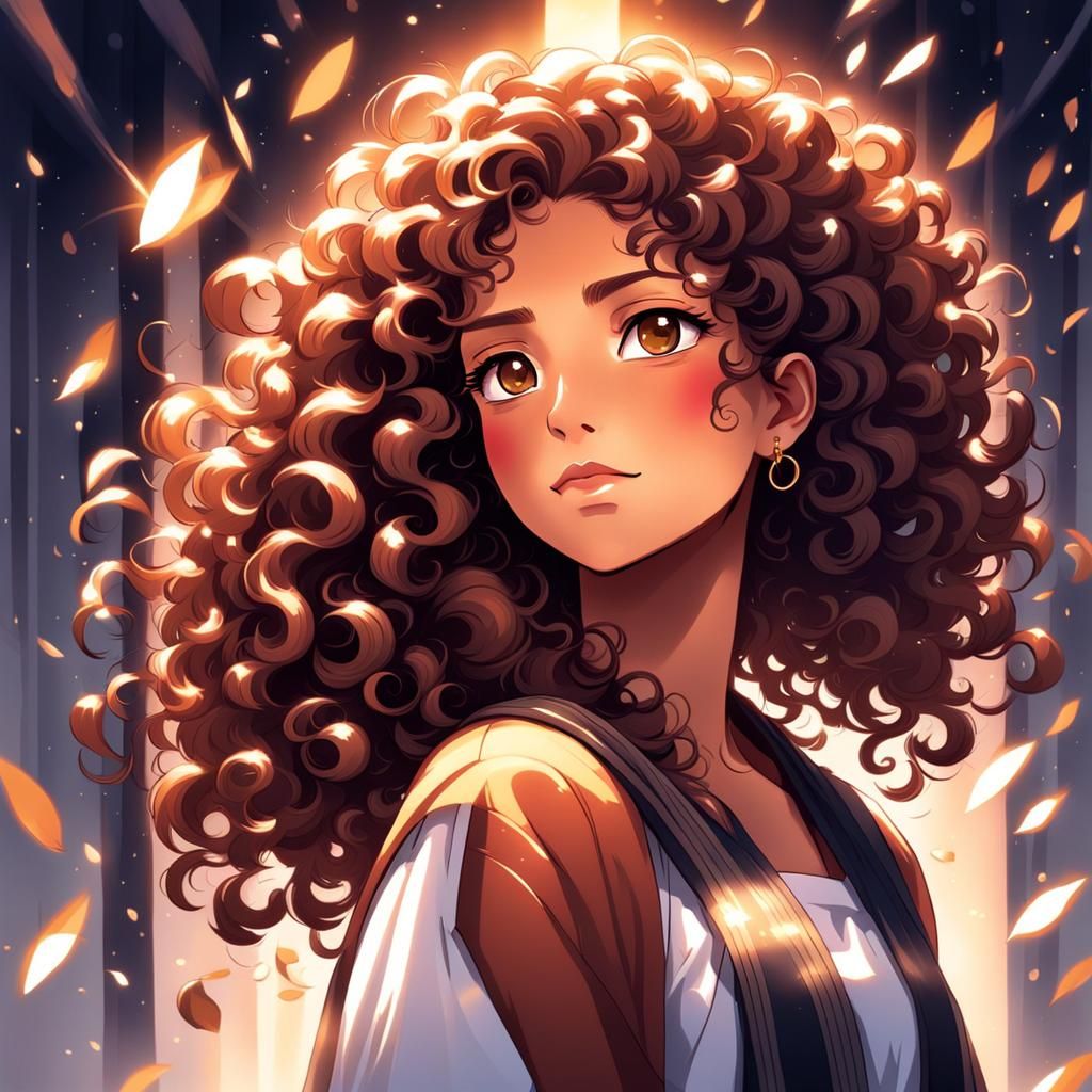 Puerto Rican Woman Through the Seasons in Anime Style