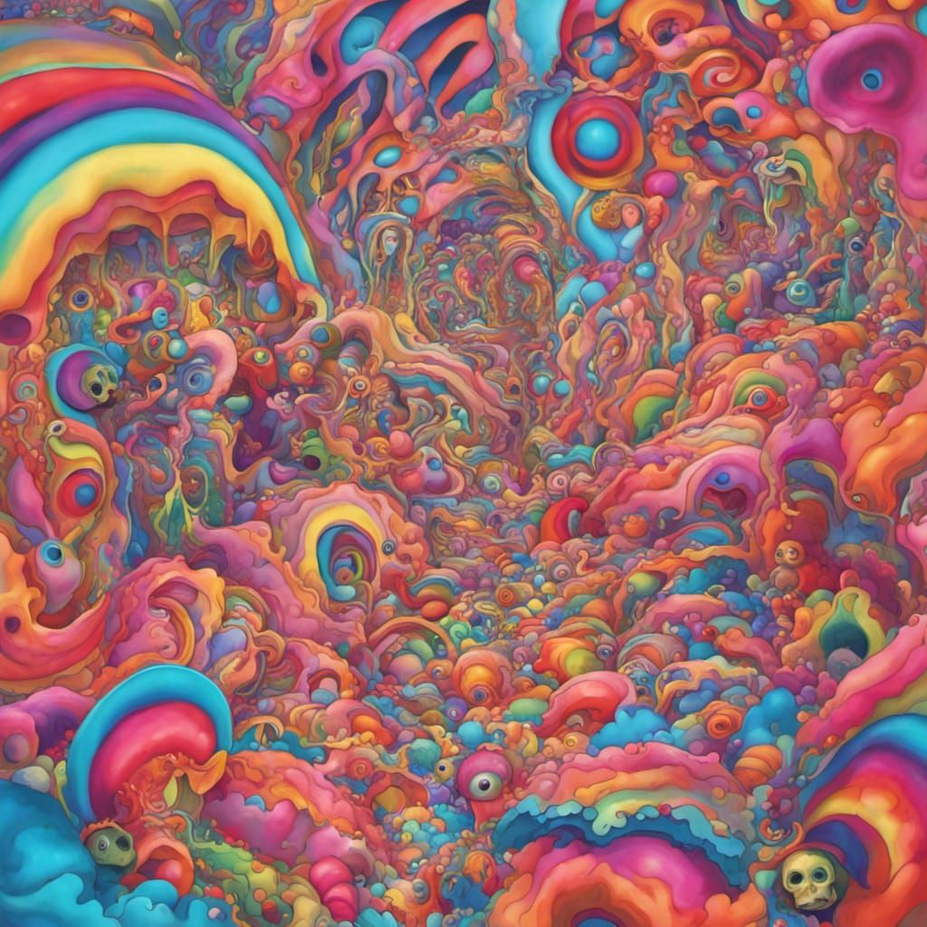 Psychedelic Abstract Art of an Acid Trip
