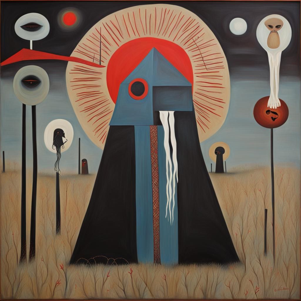 Folksy Avant-Garde Painting: Strain of Sorrow