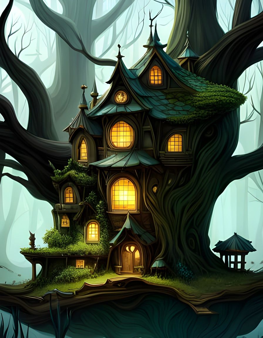 Magical Forest Fairy Houses Fantasycore