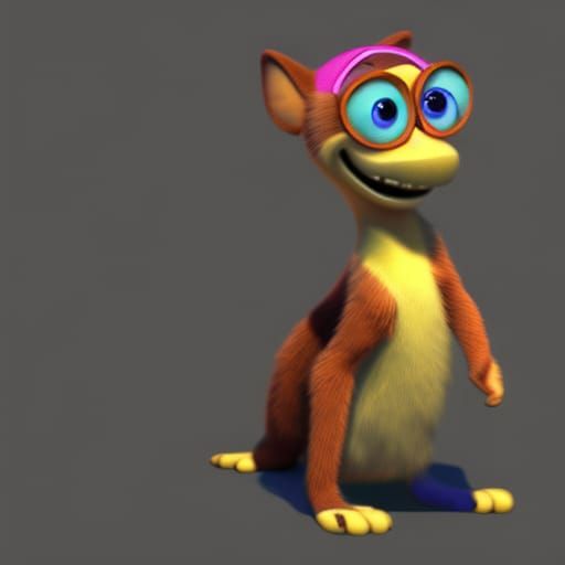 Furry Character in 3D Digital Art Style
