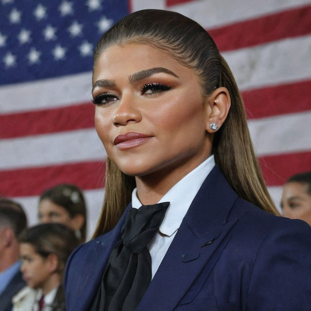President Zendaya in Cyberpunk Style