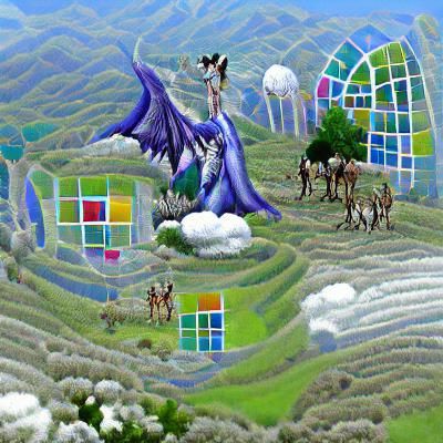 Pixelated Fantasy World in Windows 98 Style