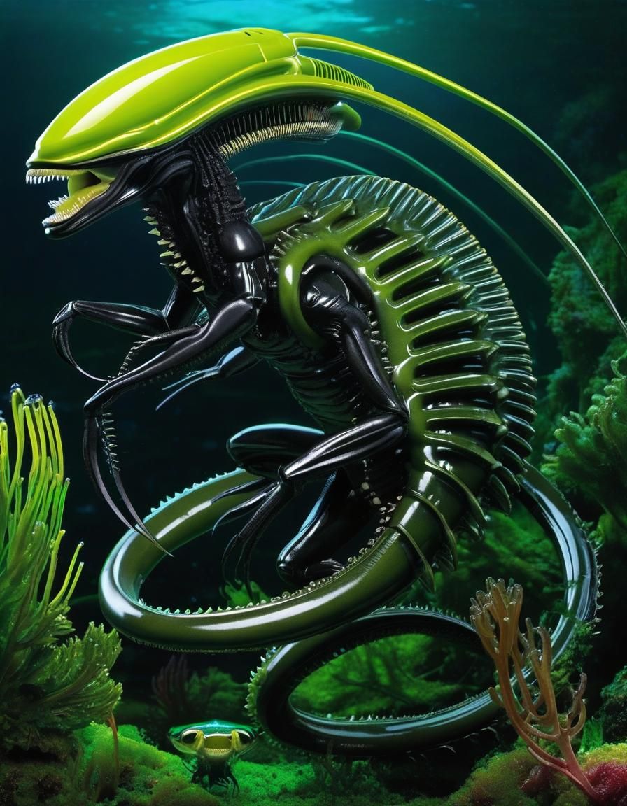 Aquatic green alien beasty